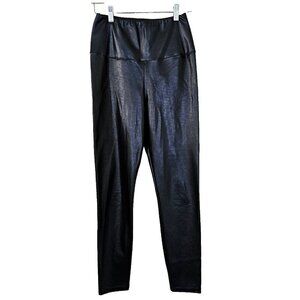 Wilfred Free Pants Womens M Black Faux Leather High Waist Stretch Goth Witchy